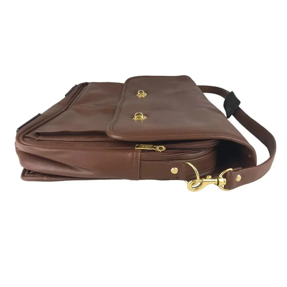 Winslow Unisex Adult Brown Leather Adjustable Shoulder Strap Messenger‎ Bag
